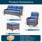 Sunwell Garden 5-Piece Conversation Set in Navy, , large