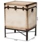 Baxton Studio Laura Lift-Top Trunk End Table in White, , large