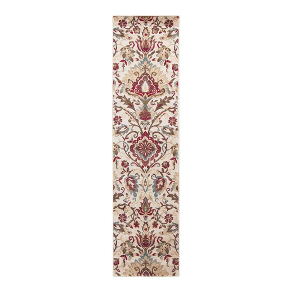Surya Riley RLY-5017 3" x 8" Red/Camel/Khaki Runner, , large