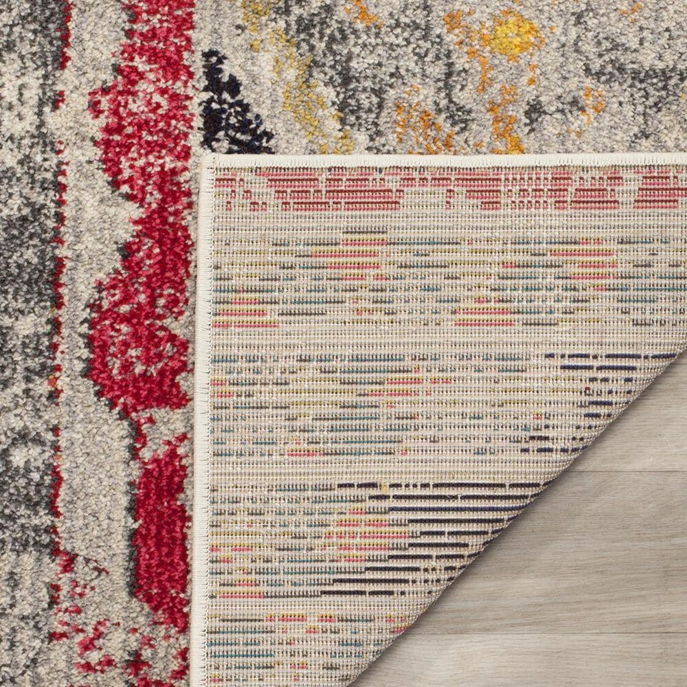 Safavieh Monaco MNC222G-4SQ 4&#39; Square Light Grey/Multi Area Rug, , large