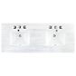 James Martin Vanities Brookfield 60" Double Bathroom Vanity in Warm Cherry with 3 cm Arctic Fall Solid Surface Top and Rectangle Sinks, , large