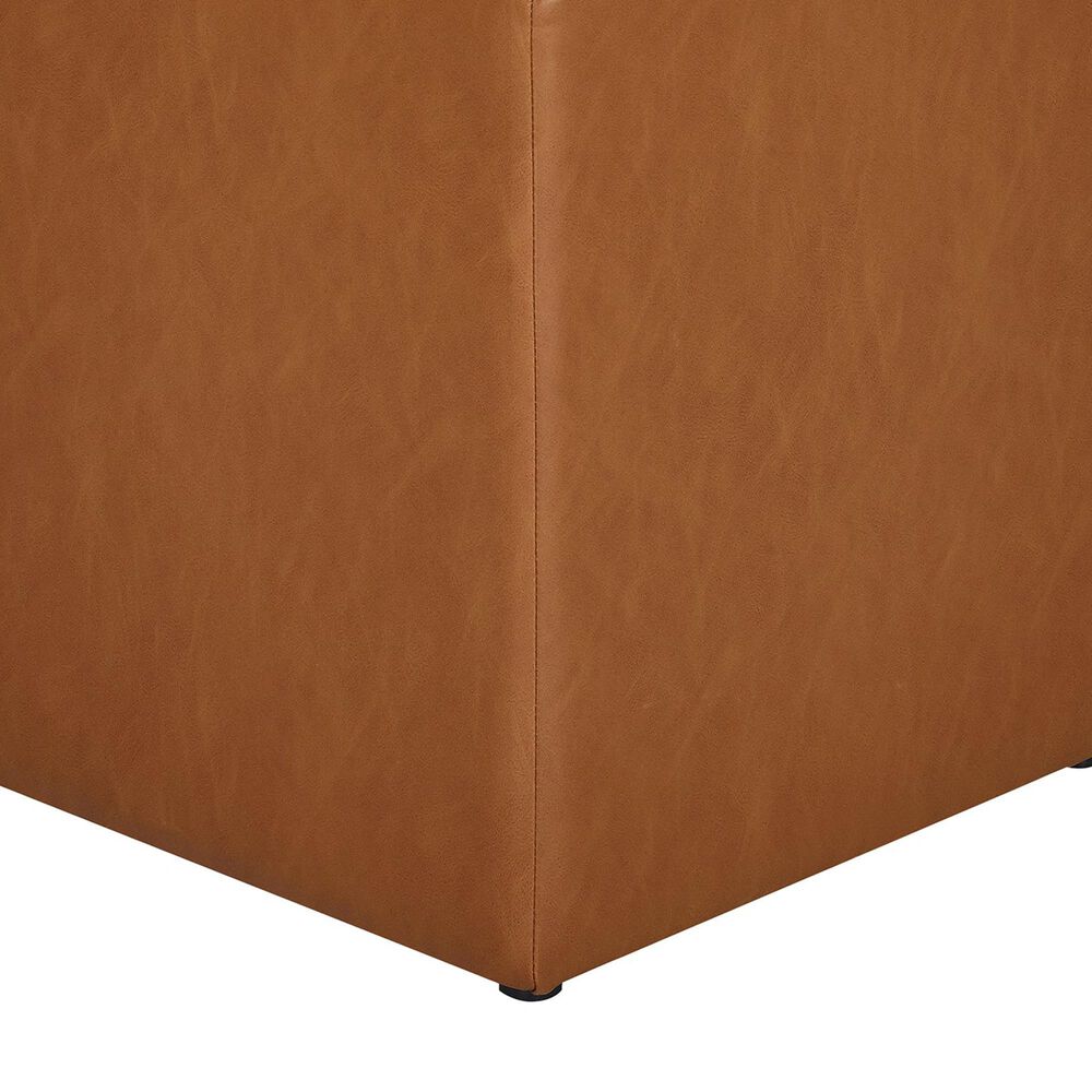 Lifestyle Solutions Grady Square Ottoman in Caramel, , large