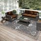 Dalyn Rug Company Sedona 10" x 14" Charcoal Indoor/Outdoor Area Performance Rug, , large