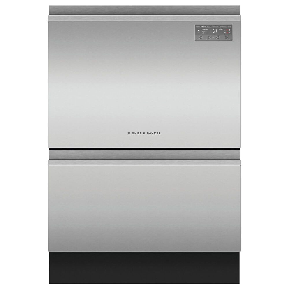 Fisher & Paykel 24" Built-Under Smart Double Drawer Dishwasher with 42 dBA in Stainless Steel, , large