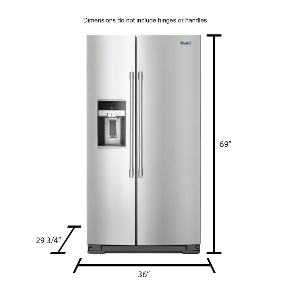 Maytag 21 Cu. Ft. Counter Depth SidebySide Refrigerator in Stainless