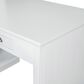 Hearth and Haven Writing Desk with Open Bookshelf and LED Lighting in White, , large