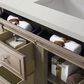 James Martin Vanities Bristol 36" Single Bathroom Vanity in Whitewashed Walnut with 3 cm Lime Delight Quartz Top and Rectangular Sink, , large