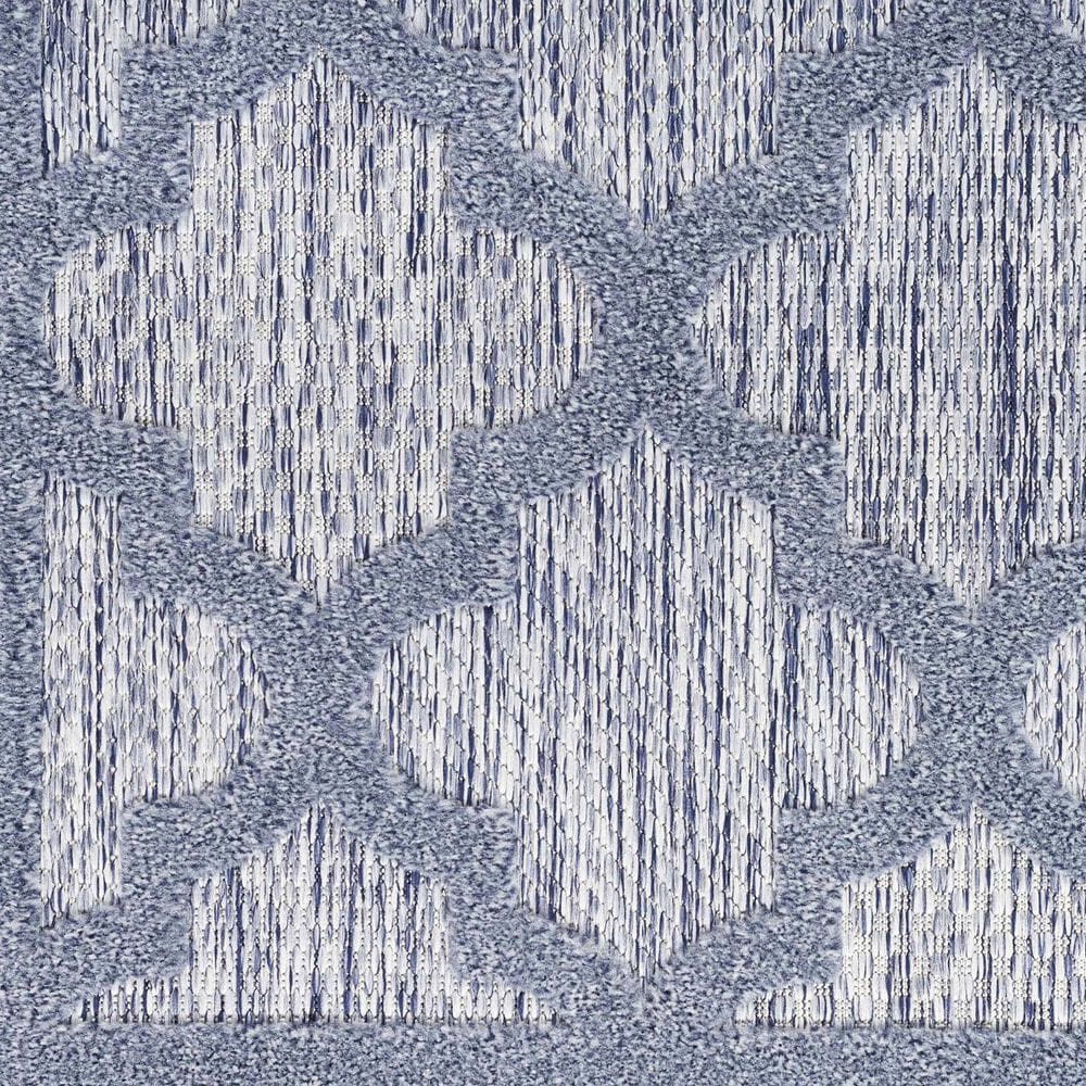 Nourison Easy Care 6&#39; x 9&#39; Denim Blue Indoor/Outdoor Area Rug, , large