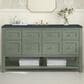 James Martin Vanities Breckenridge 60" Single Bathroom Vanity in Smokey Celadon with 3 cm Charcoal Soapstone Quartz Top and Rectangular Sink, , large