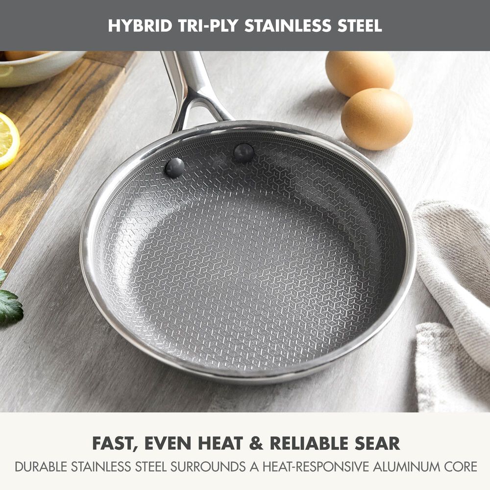 Green Pan Apex Hybrid 8" Ceramic Open Frypan in Stainless Steel, , large