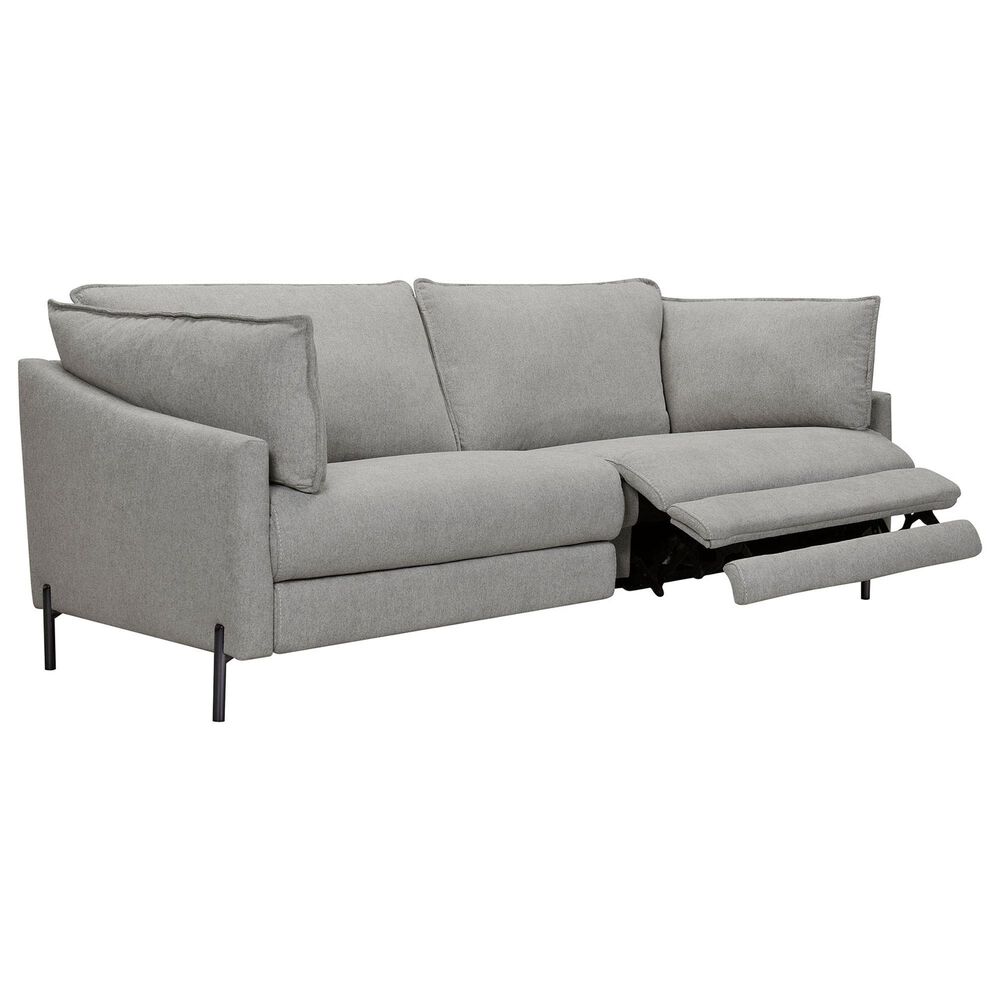 Blue River Juliett Power Reclining Sofa in Gray Pebble and Black, , large