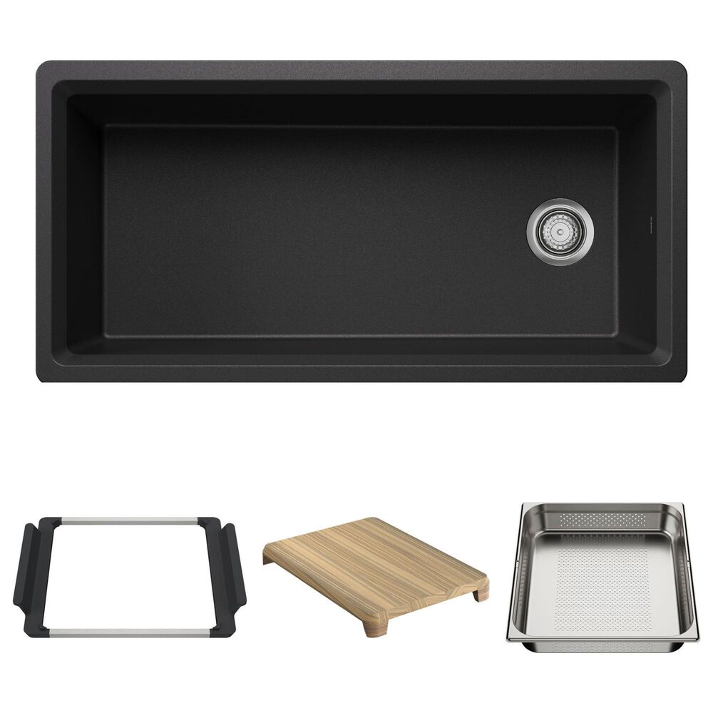 Blanco Inteos 39" Undermount Single Bowl Kitchen Sink in Anthracite, , large