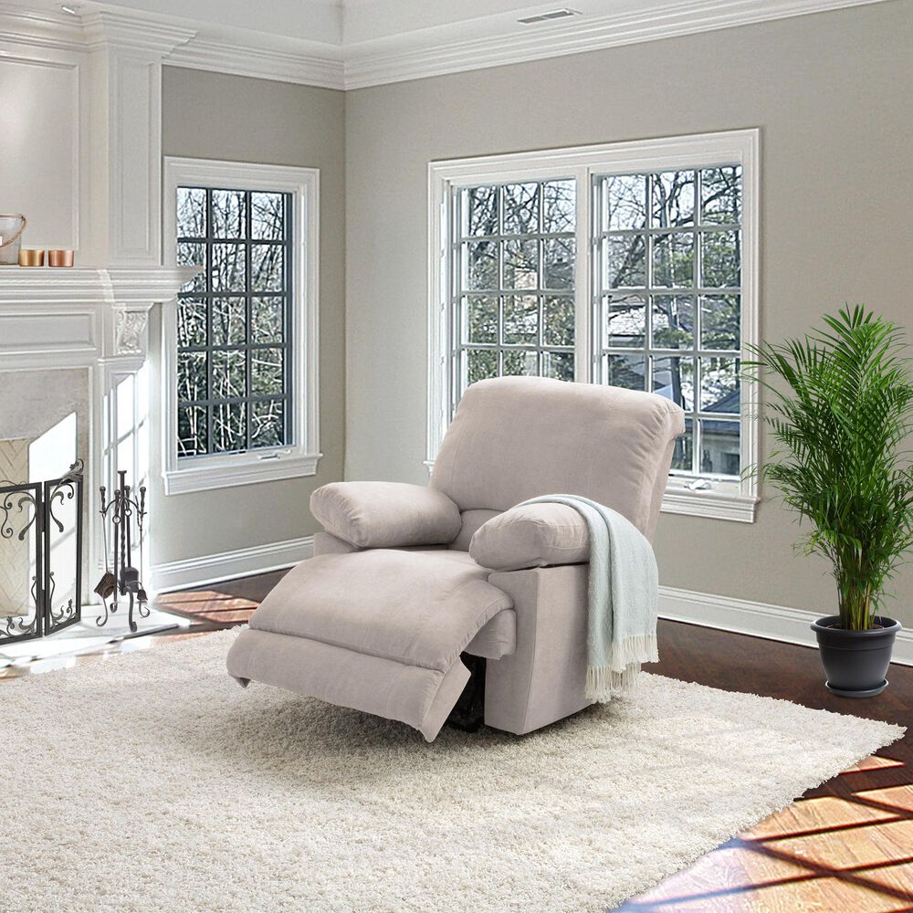 CorLiving Lea Recliner in Beige Fabric, , large