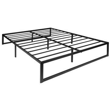 Flash Furniture Bentley Universal Queen Platform Bed Frame in Black, , large
