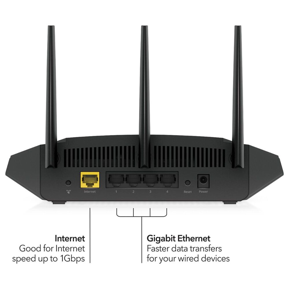 NETGEAR Nighthawk AX4 4-Stream Dual-Band Wi-Fi 6 Router in Black, , large