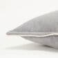 Rizzy Home Connie Post Solid 20" Down Filled Pillow in Gray with Narrow Welt, , large