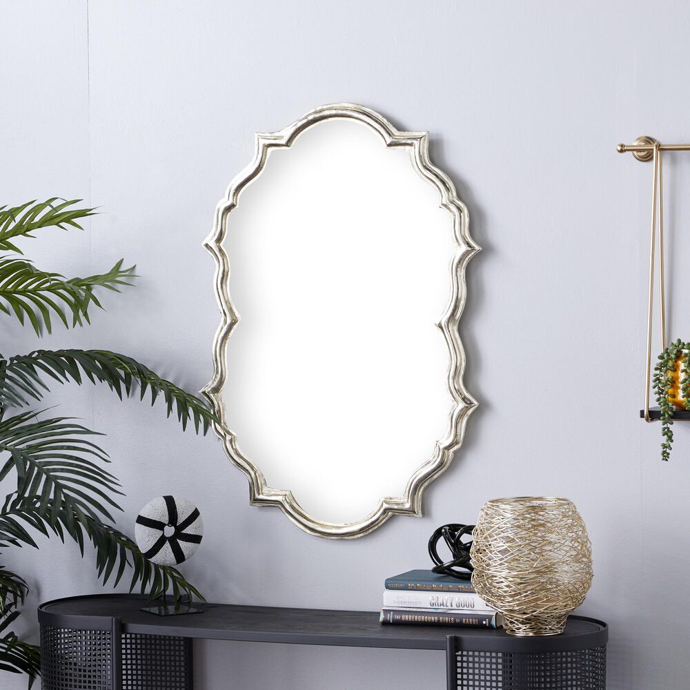 Maple and Jade 25&quot; x 36&quot; Wall Mirror in Polished Gold, , large