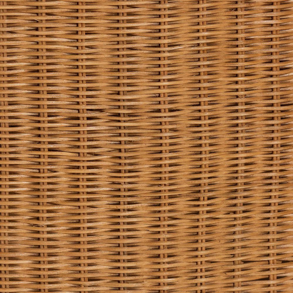 Baxton Studio Carina Stationary Sofa with Light Honey Rattan in Neutral, , large