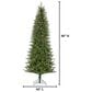 The Gerson Company 7.5" Pre-Lit Artificial Natural Cut Narrow Northern Spruce with White Lights in Green, , large