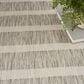 Nourison Positano POS03 Grey and Ivory 5" x 7" Indoor/Outdoor Area Rug, , large