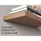 Hearth and Haven Ecco32" Floating Wall Shelf in Light Brown (Set of 2), , large