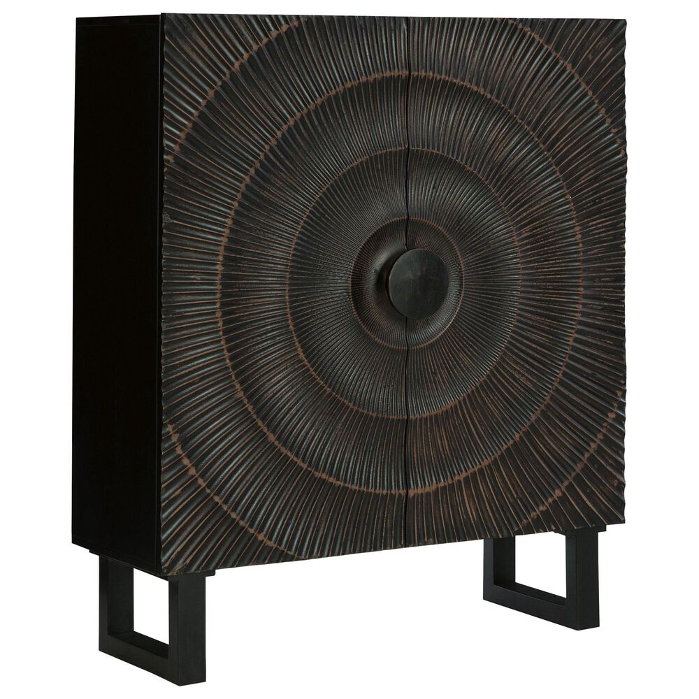 Ashley Fosterman Accent Cabinet in Distressed Black, , large