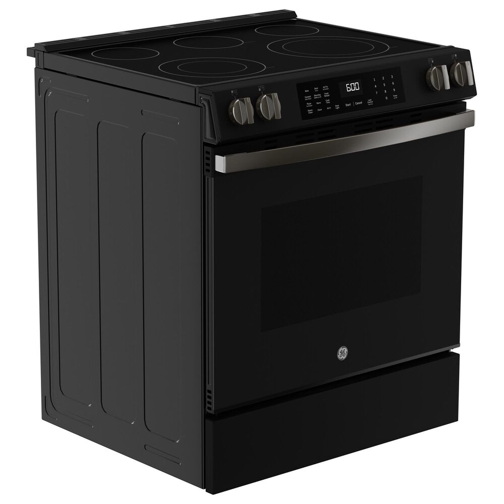 GE Appliances 30&quot; Slide-In Electric Convection Range with No Preheat Air Fry in Fingerprint Resistant Black Slate, , large