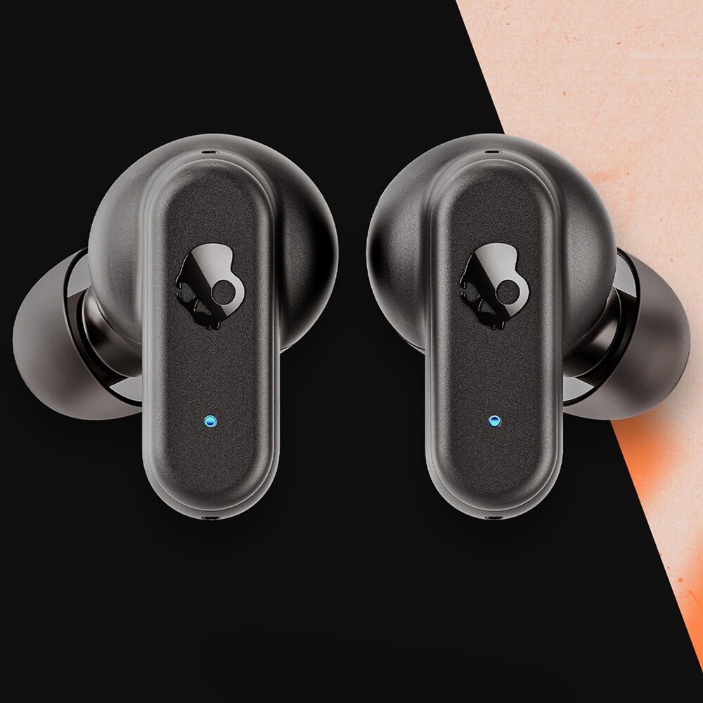 Skullcandy Dime 3 True Wireless Earbuds in True Black and Orange Glow, , large