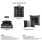 BEBEJAN Kyle 5-Piece King Comforter Set in Black and Grey, , large