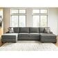 Ashley Clarington 3-Piece Symmetrical Sectional with Double Chaise in Greystone, , large