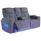 Ashley Forest Lake Power Reclining Loveseat in Steel, , large