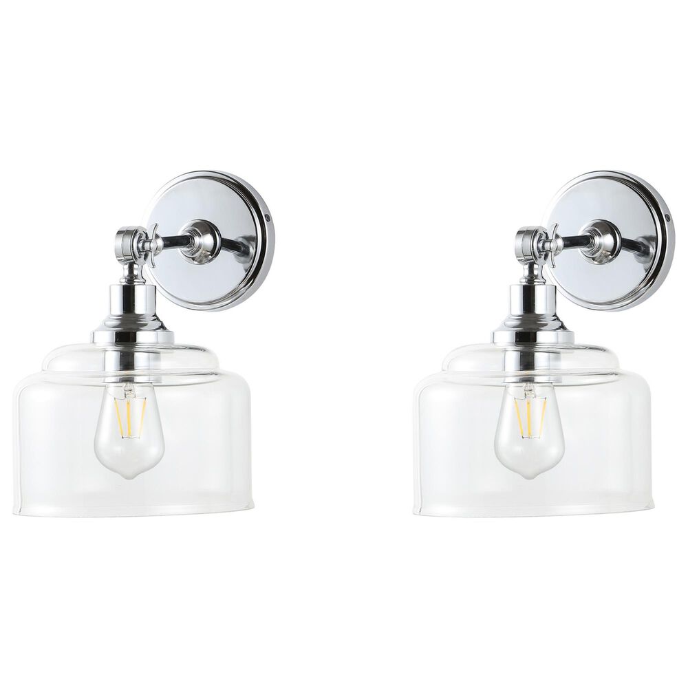 Safavieh Lansor Wall Sconce in Chrome &#40;Set of 2&#41;, , large
