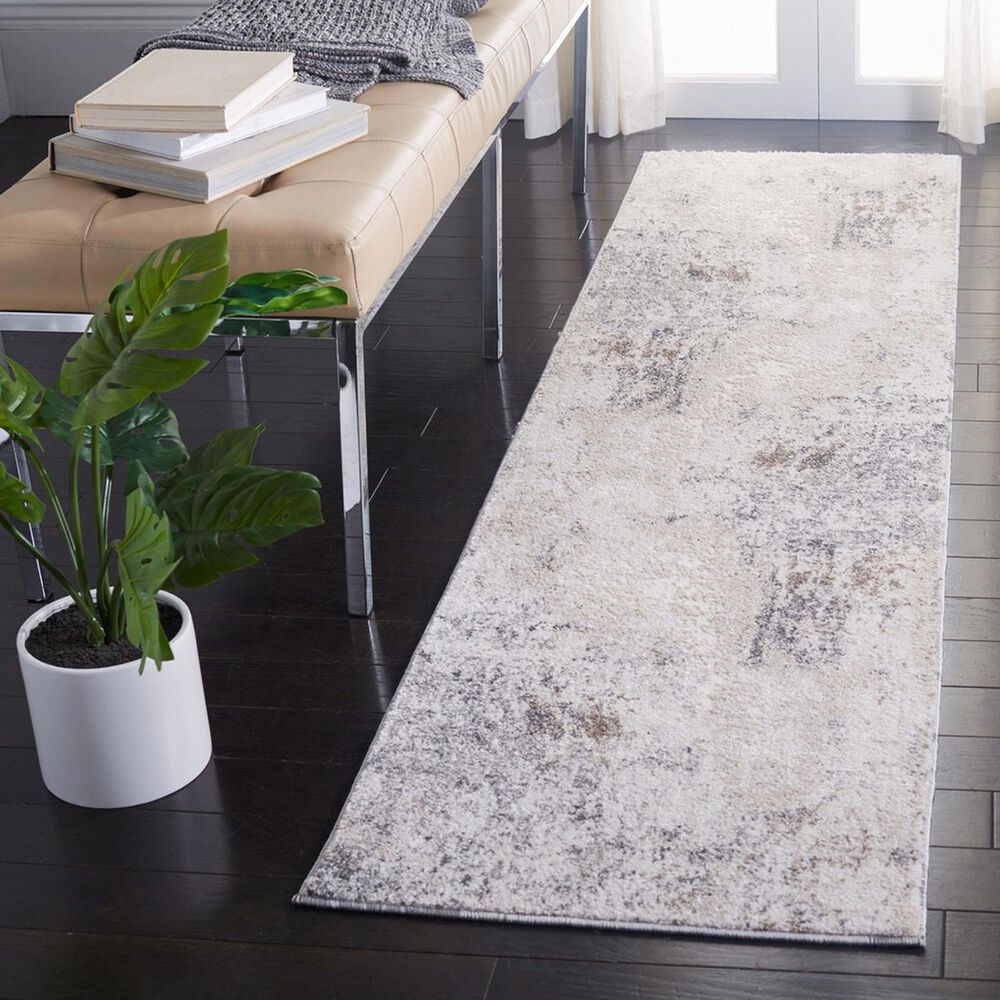 Safavieh Aston ASN708A 2&#39; x 8&#39; Ivory and Grey Runner, , large