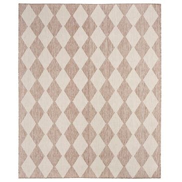 Nourison Positano Geometric Beige 8" x 10" Indoor/Outdoor Area Rug, , large