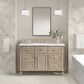 James Martin Vanities Lorelai 48" Single Vanity in Whitewashed Oak with 3 cm White Zeus Quartz Top, , large