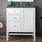 James Martin Vanities Addison 30" Single Bathroom Vanity in Glossy White with 3 cm Parisien Bleu Quartz Top and Rectangular Sink, , large