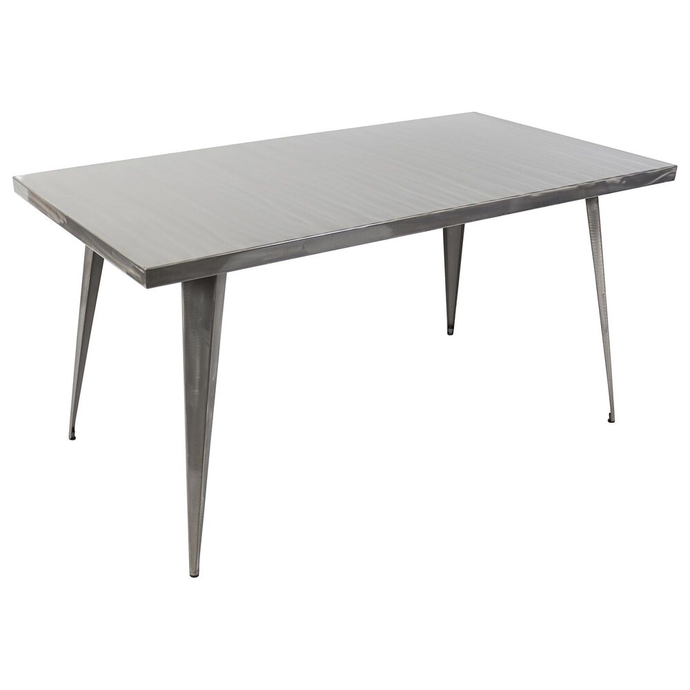 Lumisource Austin Dining Table in Brushed Silver/Brushed Silver, , large