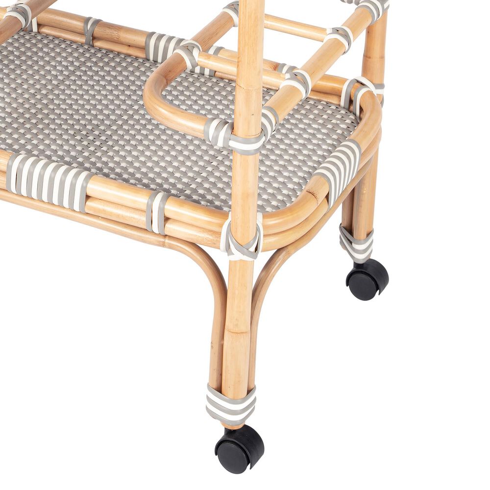Butler Selena Bar Cart in Grey and White, , large