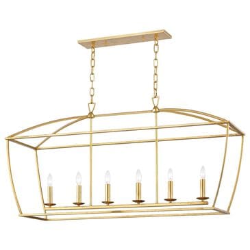 Hudson Valley Lighting Bryant 6-Light Linear in Gold Leaf, , large