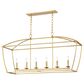 Hudson Valley Lighting Bryant 6-Light Linear in Gold Leaf, , large