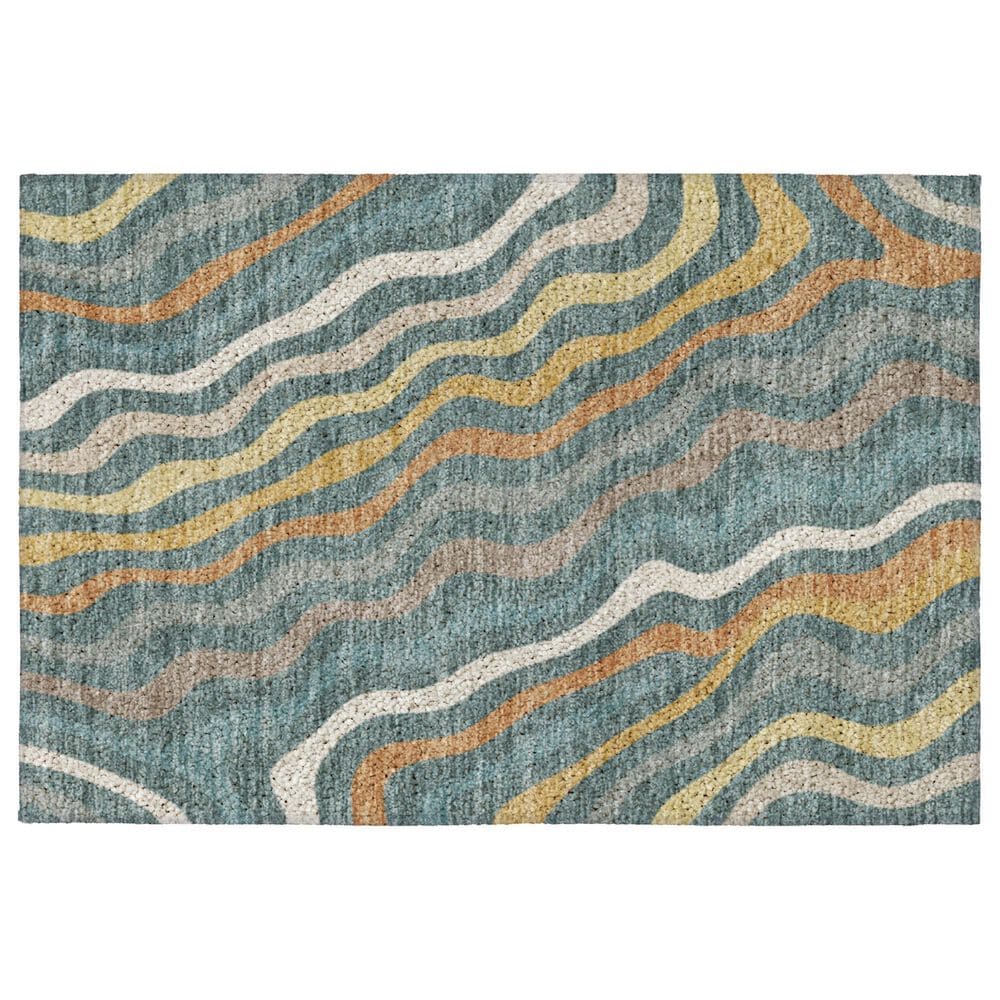 Dalyn Rug Company Kenner Teal 2"6" x 3"10" Area Rug, , large