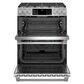 Cafe 30" Slide-In Front Control Dual-Fuel Double Oven with Convection Range in Stainless Steel, , large