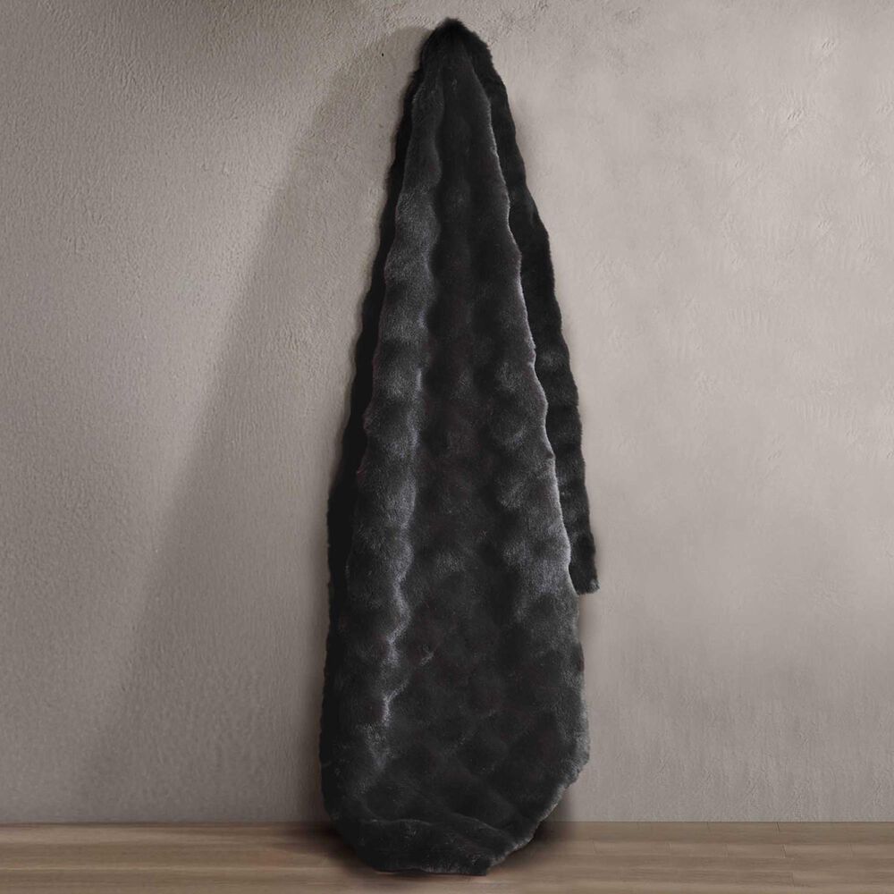 Hallmart Collectibles Bubble 50&quot; x 60&quot; Throw in Black, , large