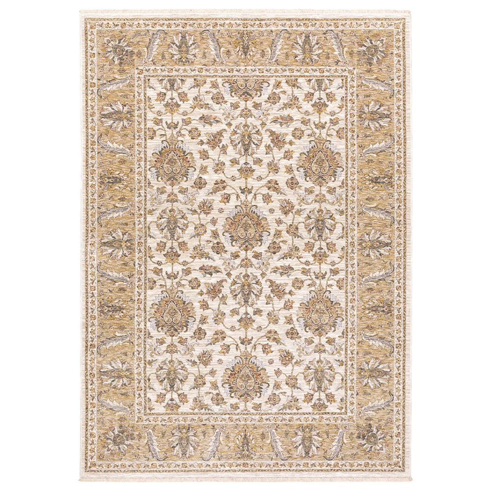 Oriental Weavers Maharaja Dakota 5091W 9"10" x 12"10" Ivory Area Rug, , large
