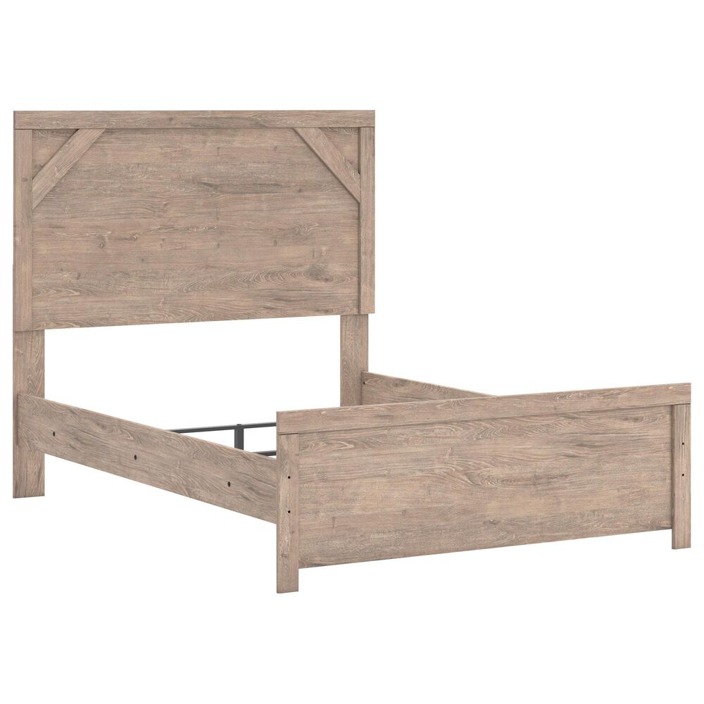 Ashley Senniberg 4-Piece Full Panel Bed Set in Light Brown and White, , large