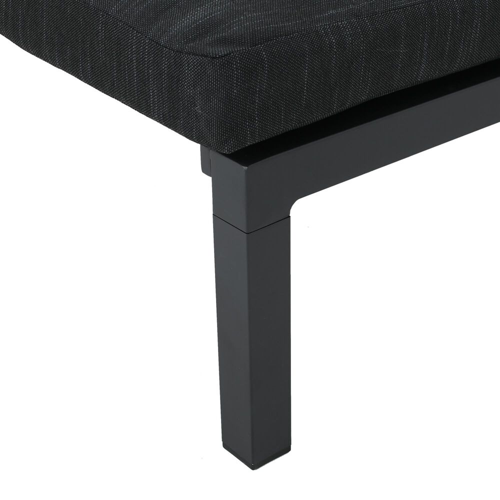 Hearth and Haven Navan Outdoor Foldable and Stackable Chaise Lounge in Dark Grey, , large