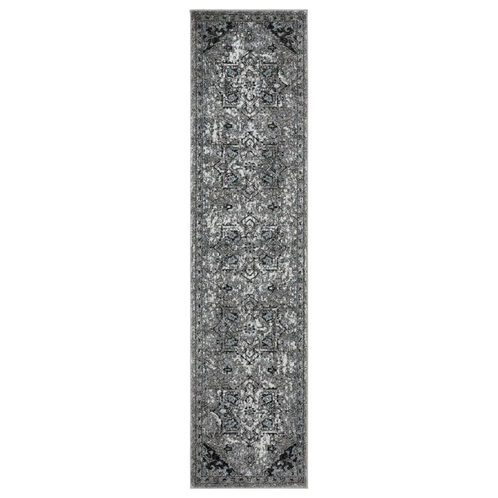 Amer Rugs Alexandria 2"6" x 10"3" Ivory and Gray Runner, , large