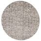 Nourison Rush 8" Round Ivory and Grey Area Rug, , large