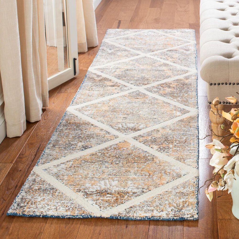 Safavieh Artistry ARR667D 2&#39;3&quot; x 9&#39; Ivory and Gold Runner, , large