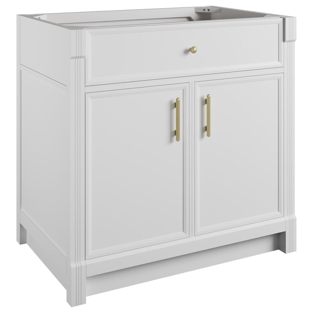 James Martin Bellshire 36" Single Bathroom Vanity Cabinet in Bright White, , large
